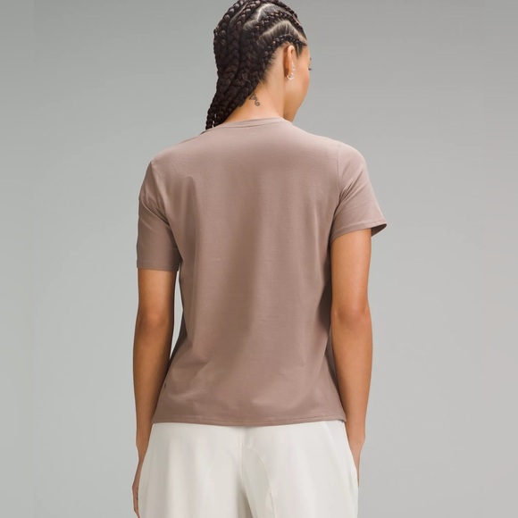 EUC Lululemon Cotton Shoulder-Twist T-Shirt, M, Taupetastic - Picture 2 of 6